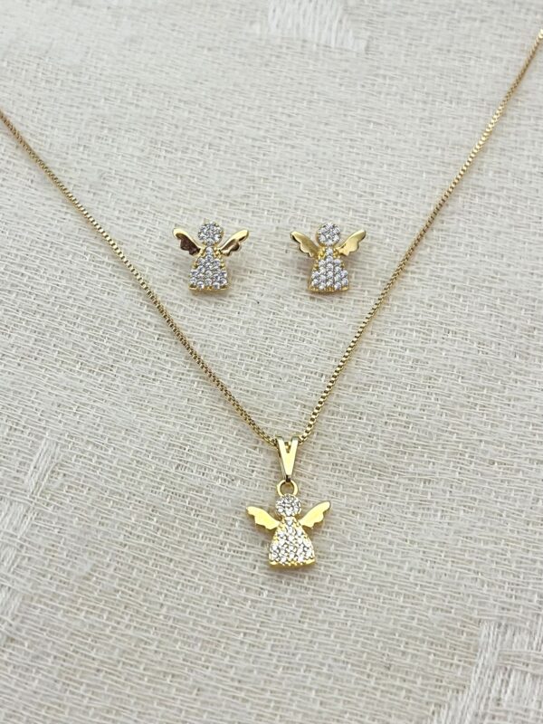 Conjunto Colar e Brincos Anjo