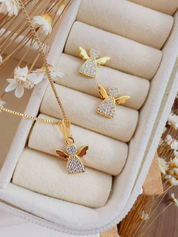 Conjunto Colar e Brincos Anjo - Imagem 2