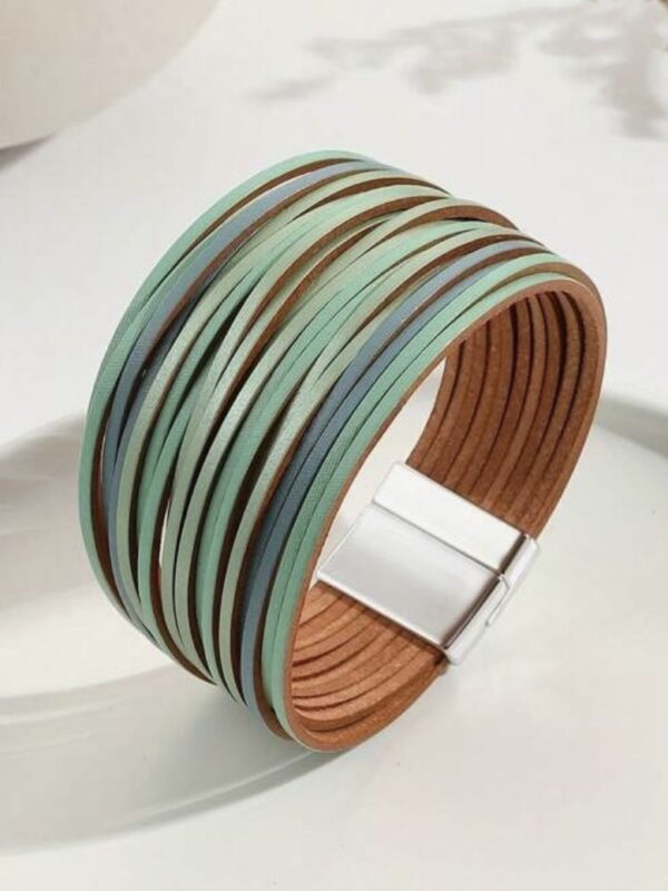 Bracelete Couro Mix Cores (Opções de Cores) - Imagem 3